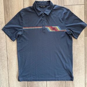 Travis Mathew Men’s Large Navy Polo Shirt with Subtle Accents